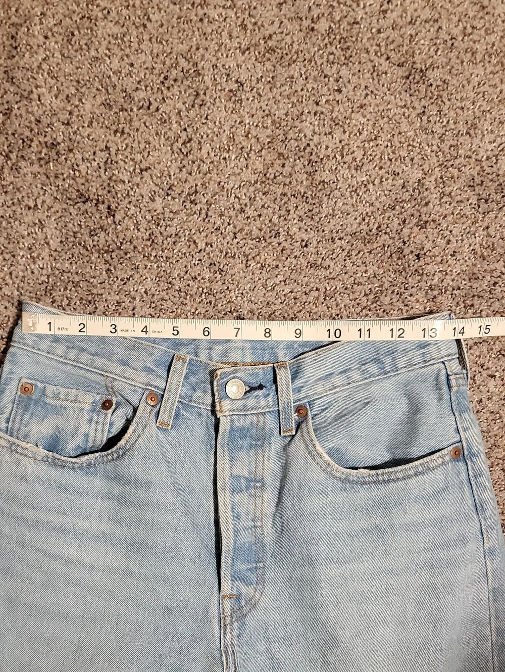 Levi's Pale Blue High-Rise Straight Jeans